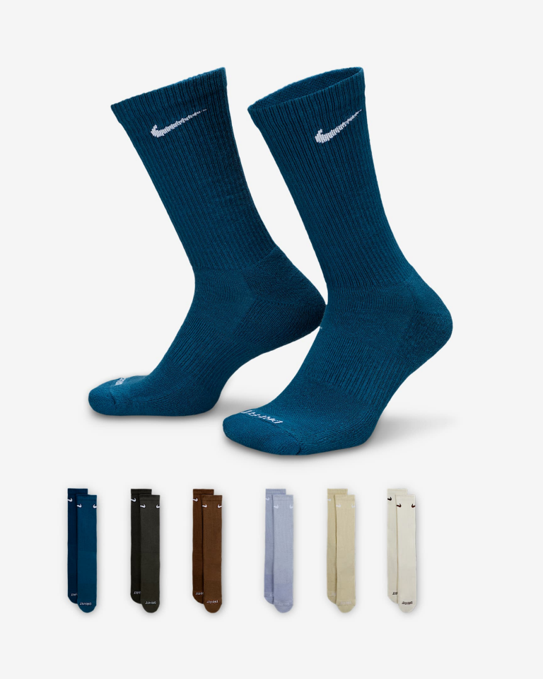 Nike Everyday Plus Cushioned Crew 6'lı Antrenman Çorapları