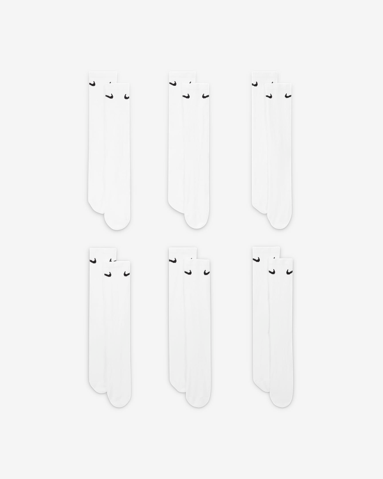 Nike Everyday Cotton Cushioned Crew Unisex 6'lı Çorap