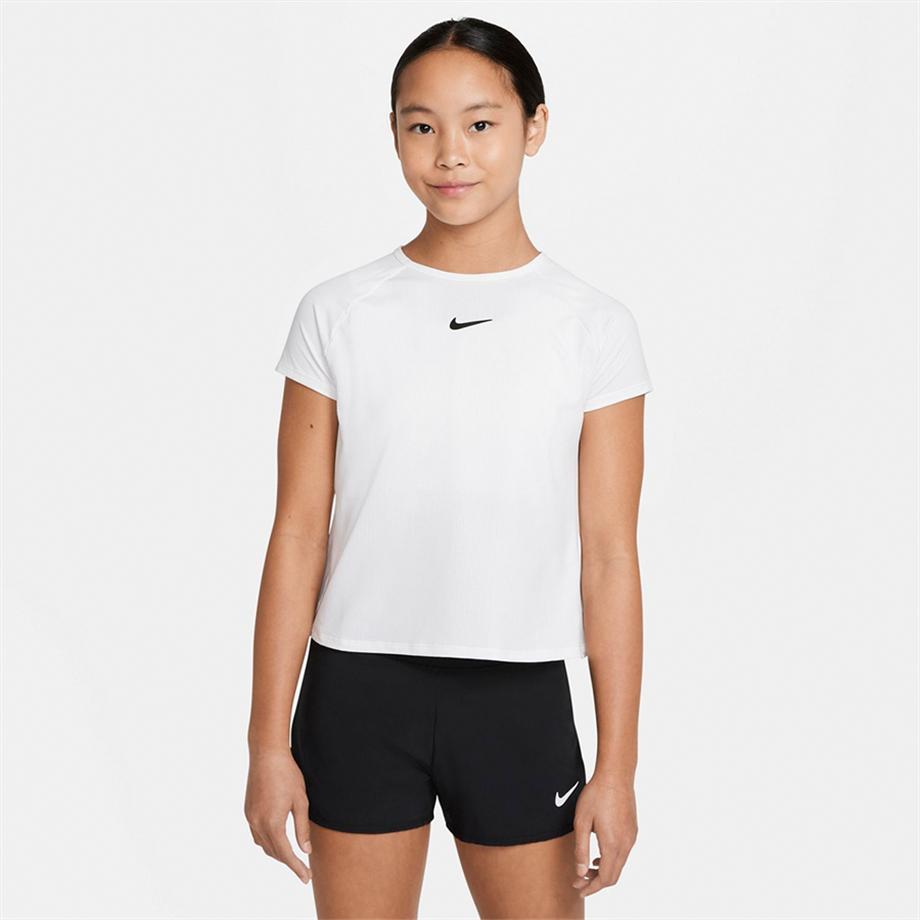 Nikecourt Dri-Fit Victory Genç Kız Çocuk Kısa Kollu Tenis Üstü