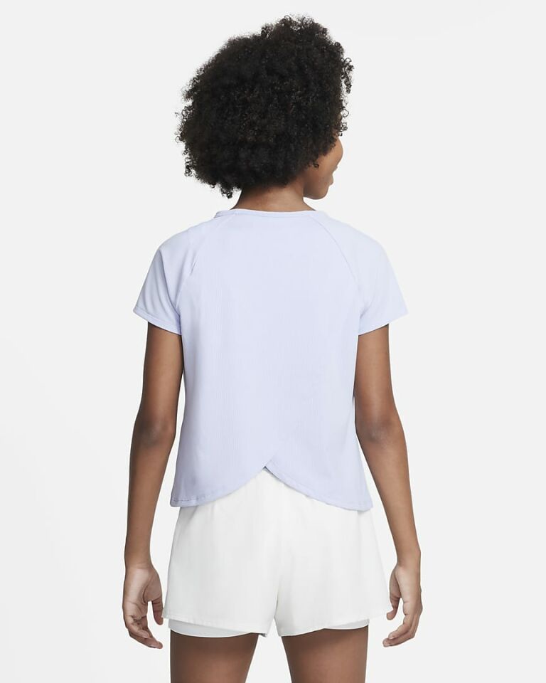 Nikecourt Dri-Fit Victory Genç Kız Çocuk Kısa Kollu Tenis Üstü