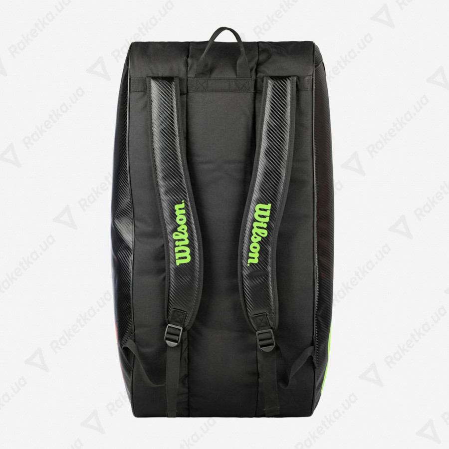 Wilson Elite Racket Bag 15 Pack Special Edition - Black, Green