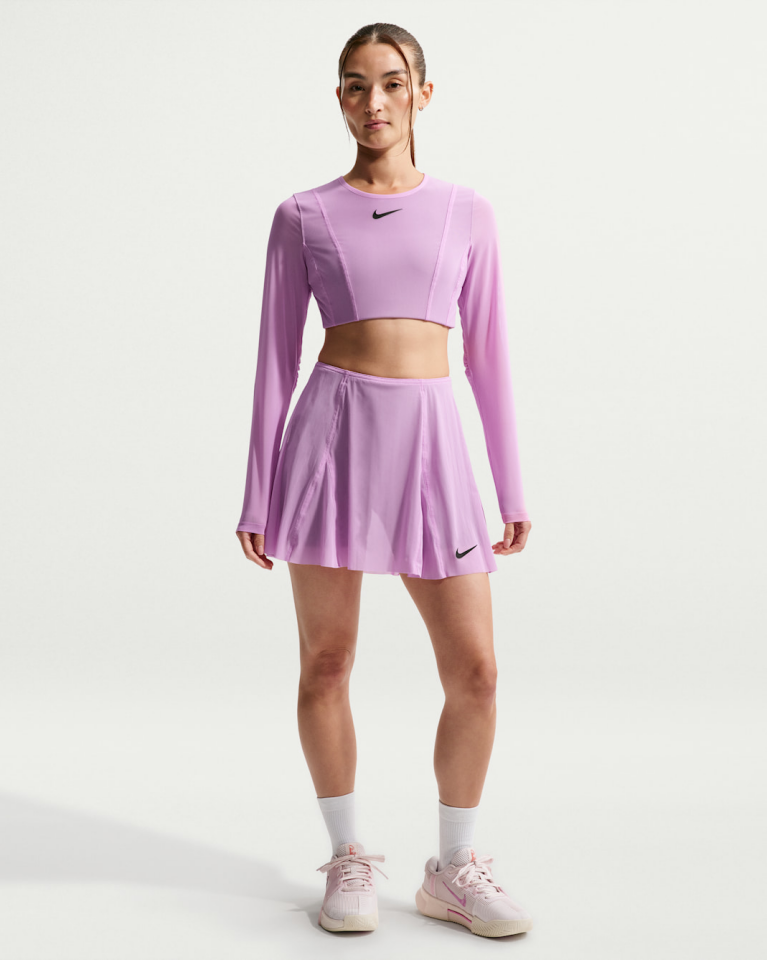 NikeCourt Slam Uzun Kollu Crop Kadın Tenis Üstü