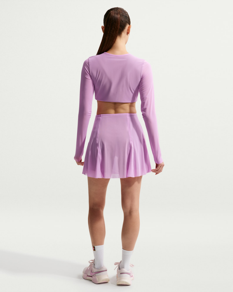 NikeCourt Slam Uzun Kollu Crop Kadın Tenis Üstü