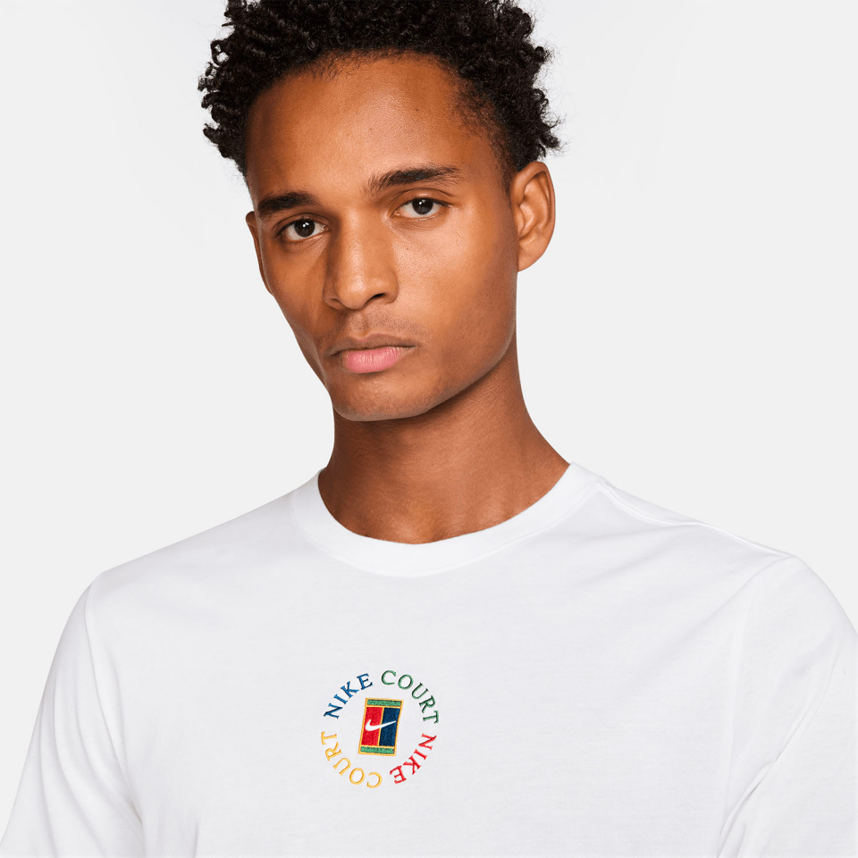 Nike Court Heritage Dri-Fit Erkek Beyaz Tenis