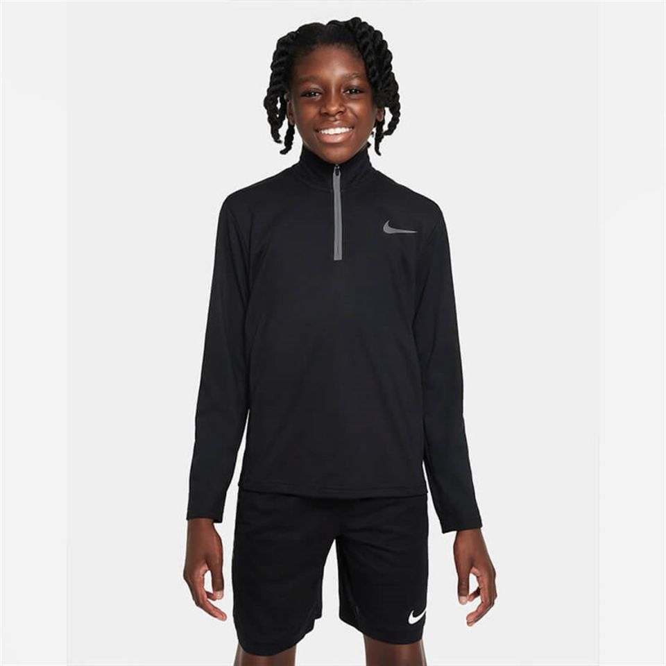 Nike Dri-Fit Poly+ Çeyrek Fermuarlı Erkek Çocuk Antrenman Üstü