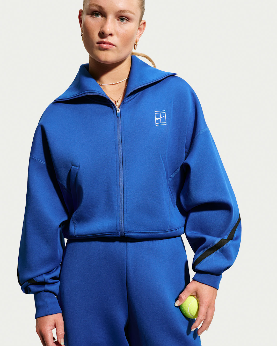 NikeCourt Advantage Dri-FIT Kadın Tenis Ceketi - Mavi