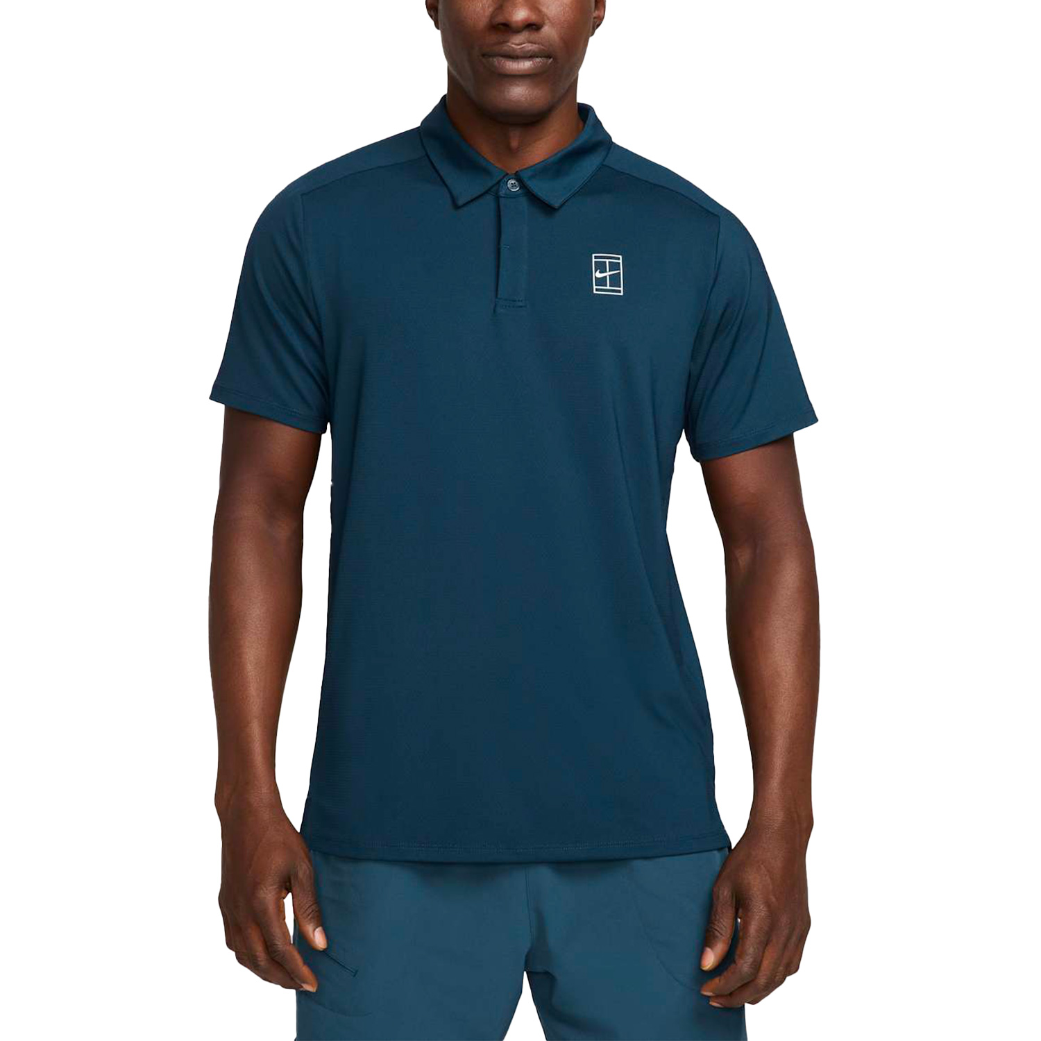 NikeCourt Advantage Dri-FIT Polo Yaka Tenis T-Shirt - Petrol