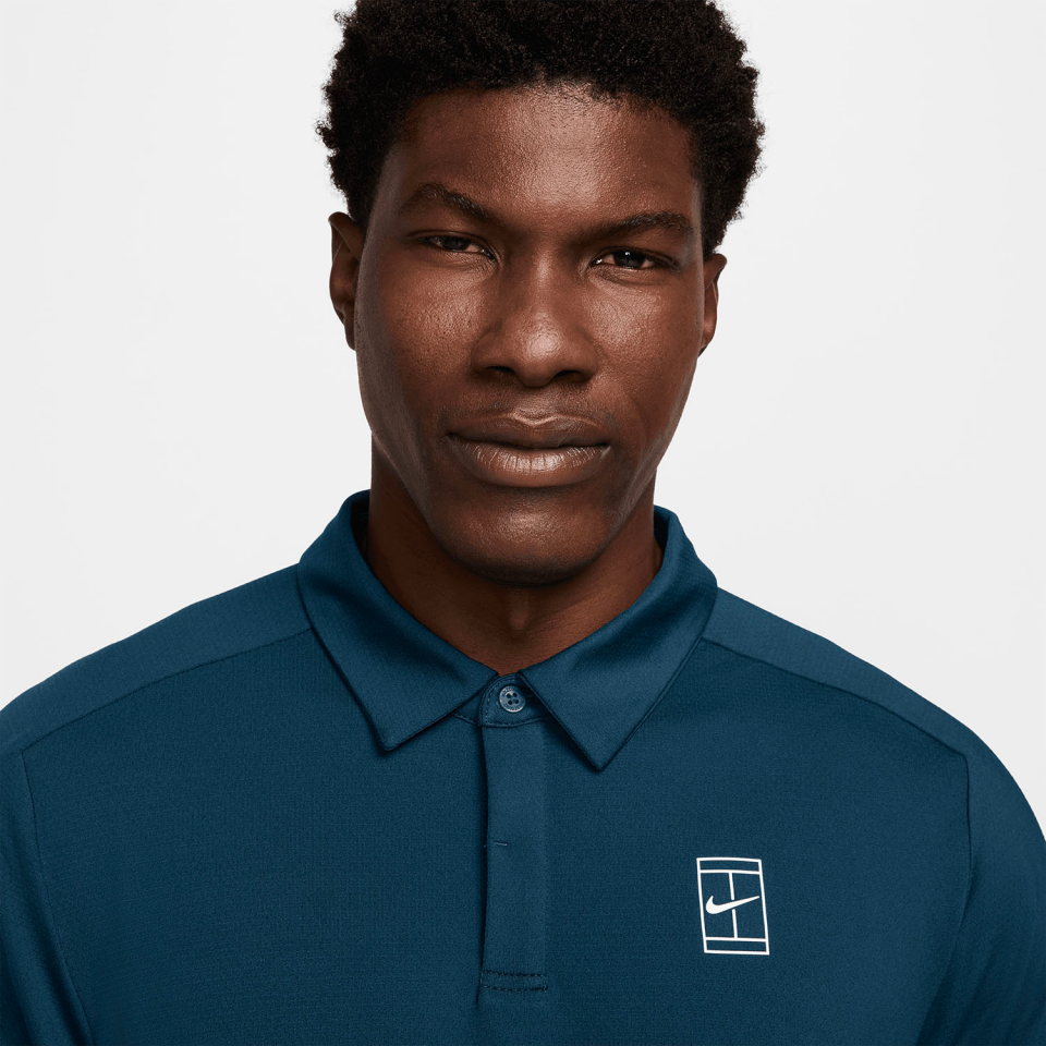 NikeCourt Advantage Dri-FIT Polo Yaka Tenis T-Shirt - Petrol