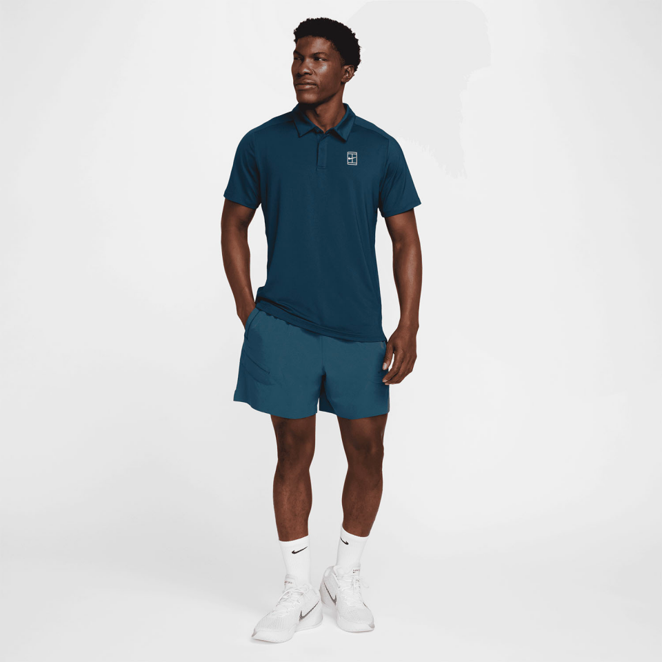 NikeCourt Advantage Dri-FIT Polo Yaka Tenis T-Shirt - Petrol