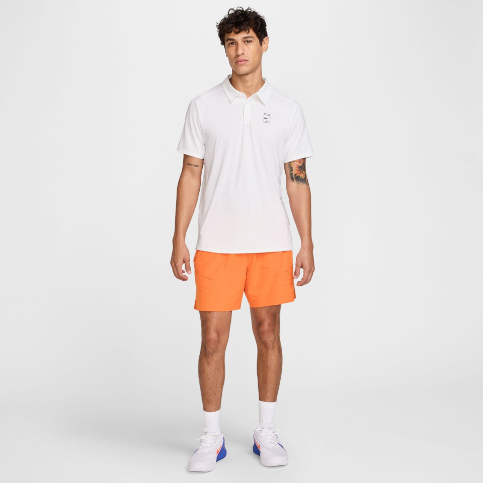 NikeCourt Dri-FIT Advantage Polo Erkek Beyaz Tişört