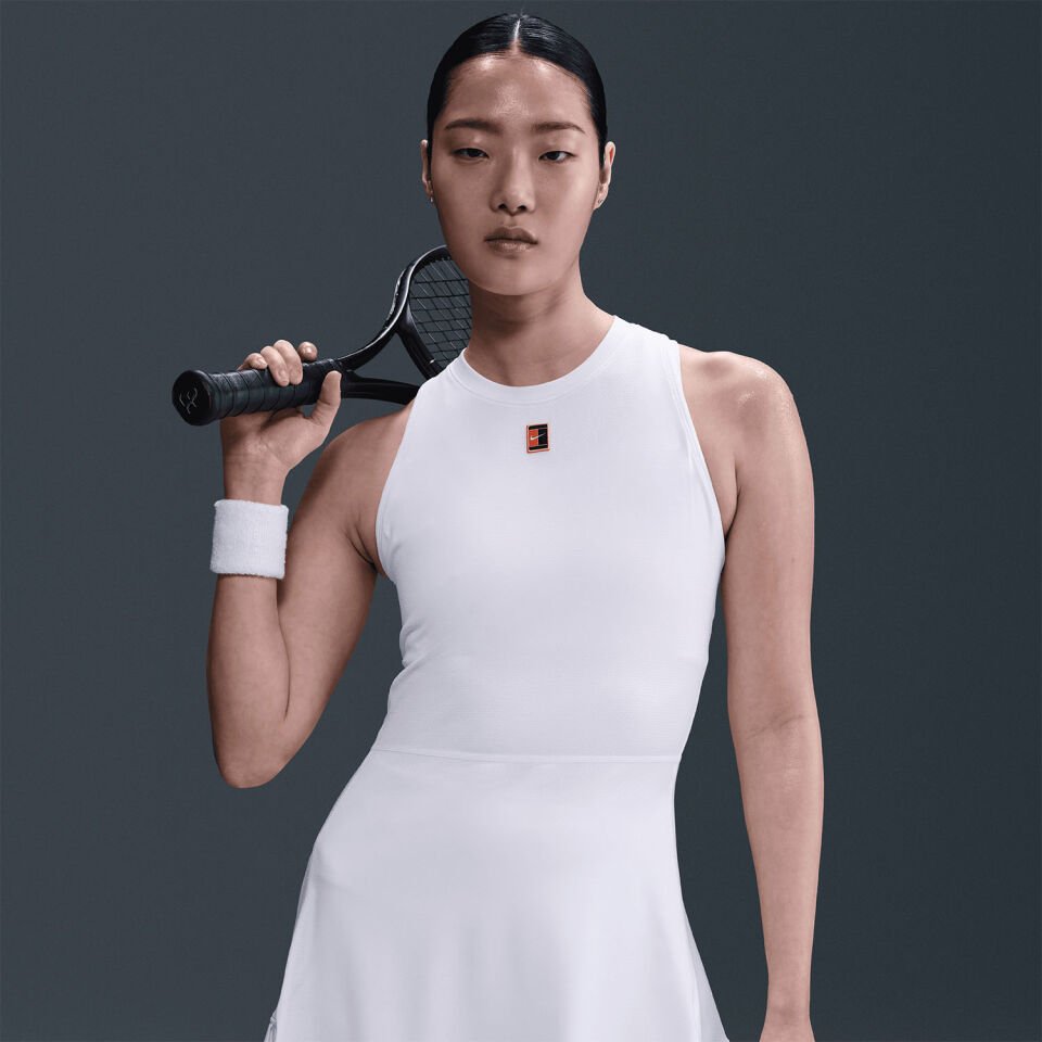 Nike Court Slam Kadın Beyaz Tenis Elbise