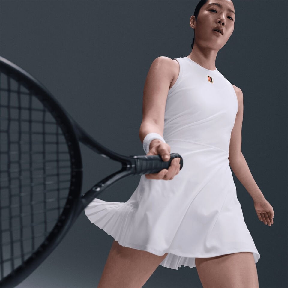 Nike Court Slam Kadın Beyaz Tenis Elbise