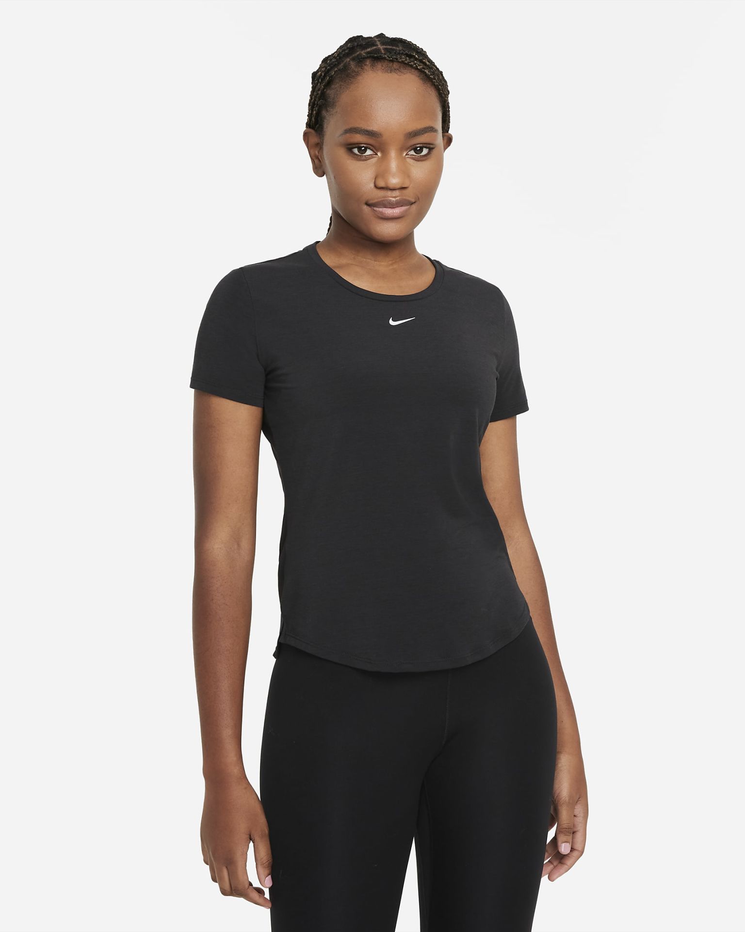 Nike Dri-Fit Uv One Luxe Standart Kesimli Kısa Kollu Kadın Üstü