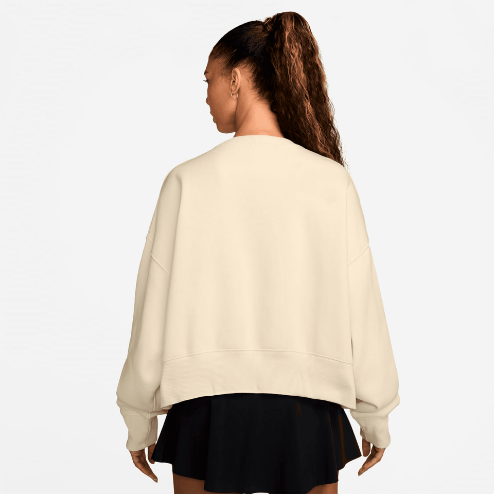 NikeCourt Heritage Phoenix Fleece Ekstra Bol Kesimli Crew Yakalı Kadın Tenis Sweatshirt'ü