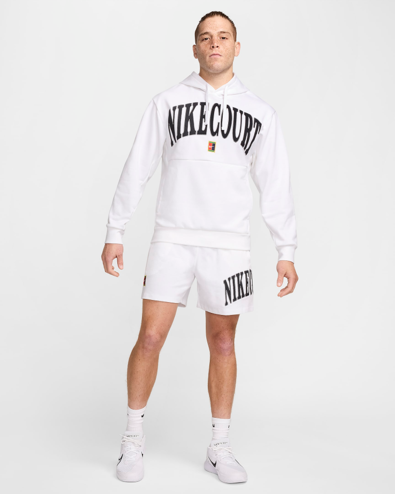 NikeCourt Dri-FIT Fleece Heritage Hoodie Erkek Sweatshirt