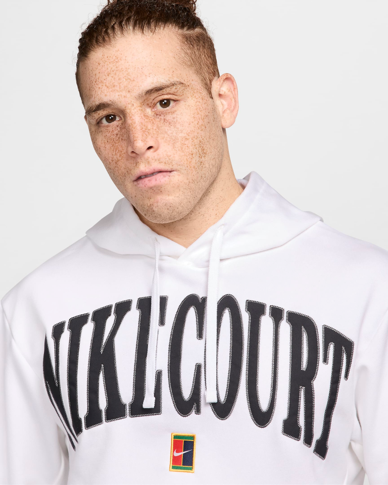 NikeCourt Dri-FIT Fleece Heritage Hoodie Erkek Sweatshirt