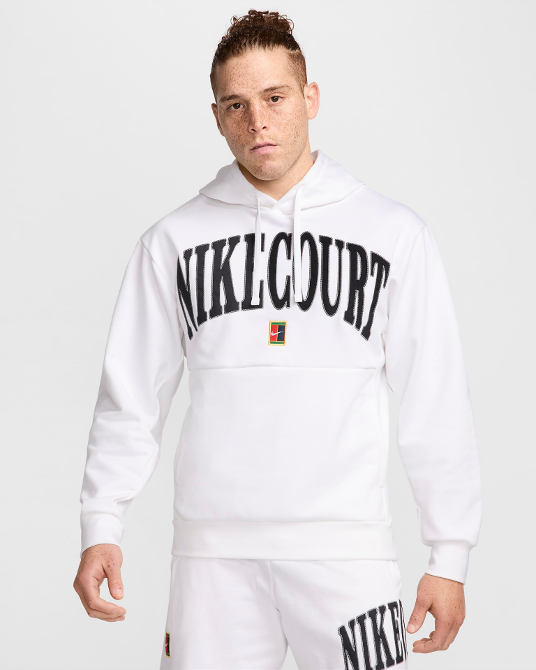 NikeCourt Dri-FIT Fleece Heritage Hoodie Erkek Sweatshirt