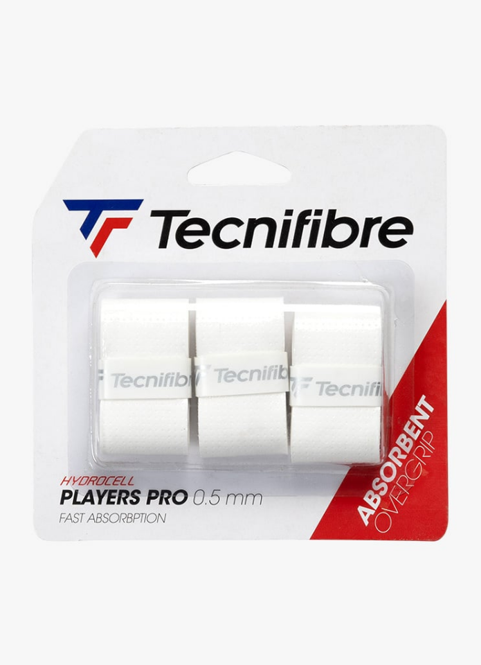 Tecnifibre PLAYERS PRO BEYAZ OVERGRIP 3'LÜ PAKET (0,5 mm)