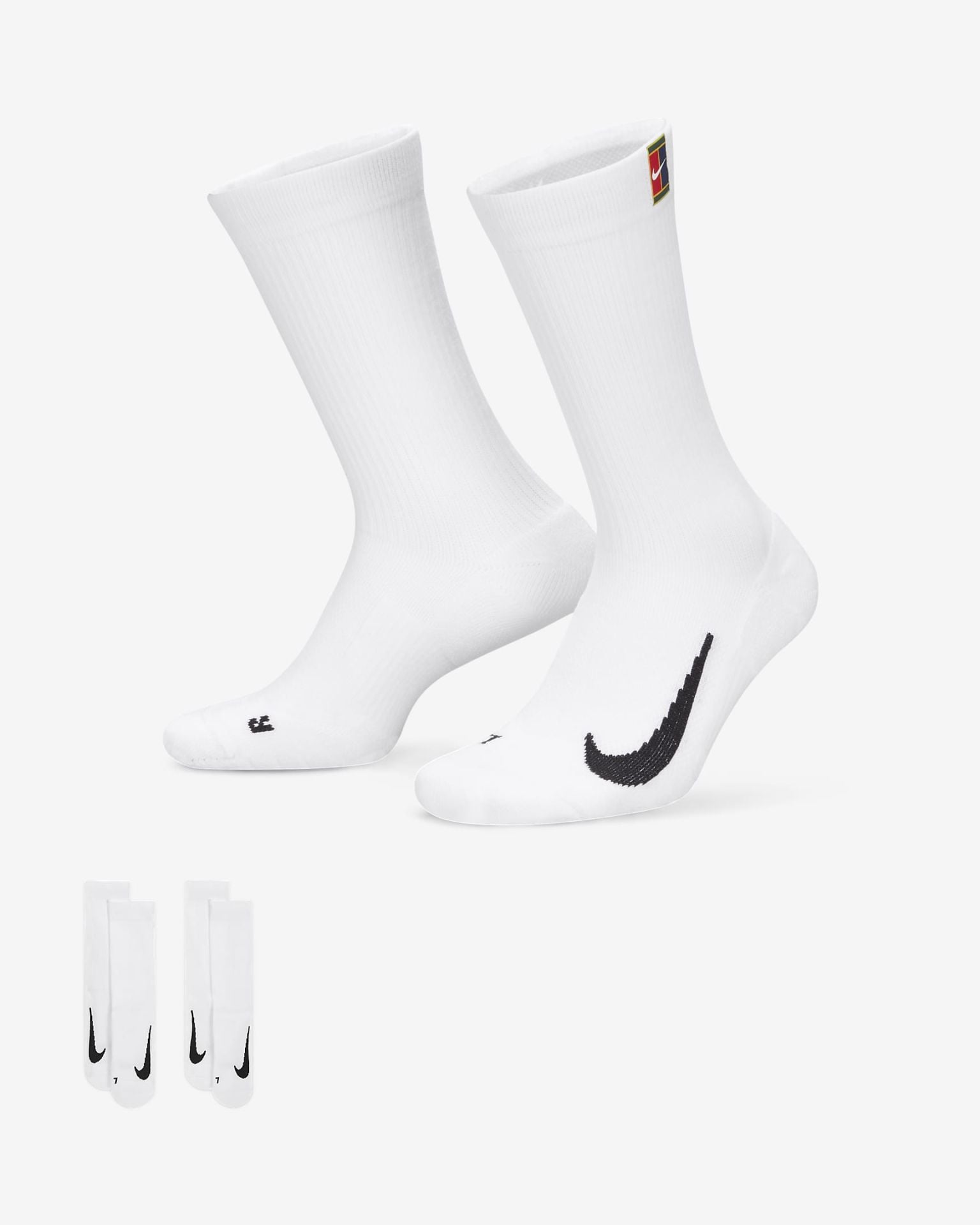 Nikecourt Multiplier Cushioned Crew Tenis Çorapları (2 Çift)