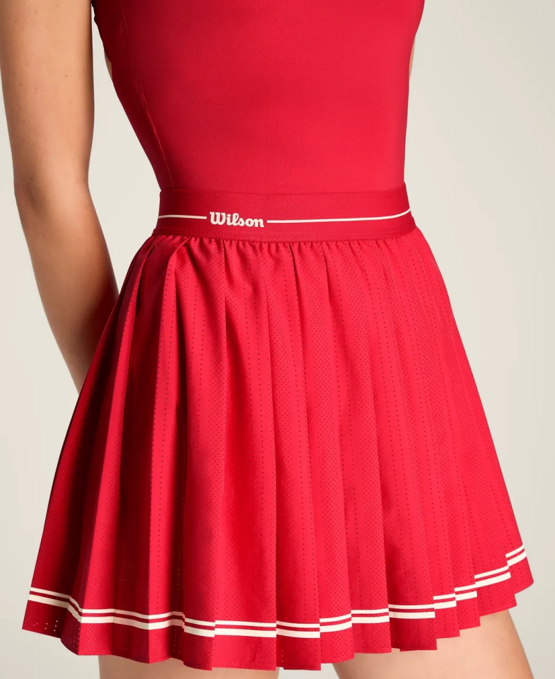 Wilson Laser Cut Pleat Elbise