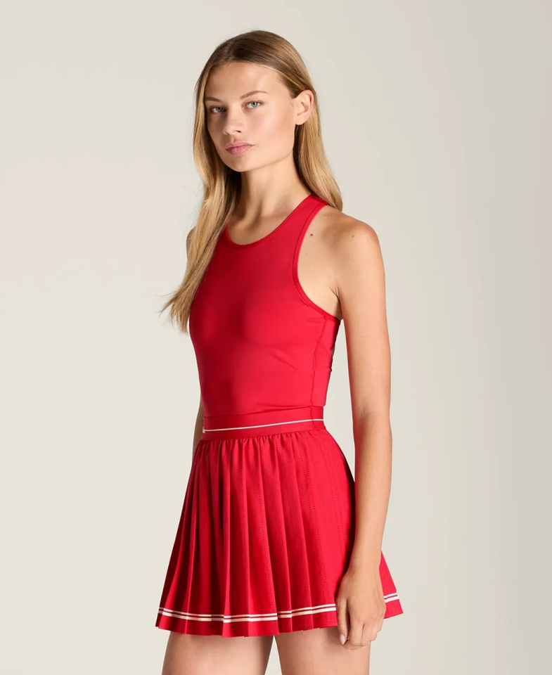 Wilson Laser Cut Pleat Elbise