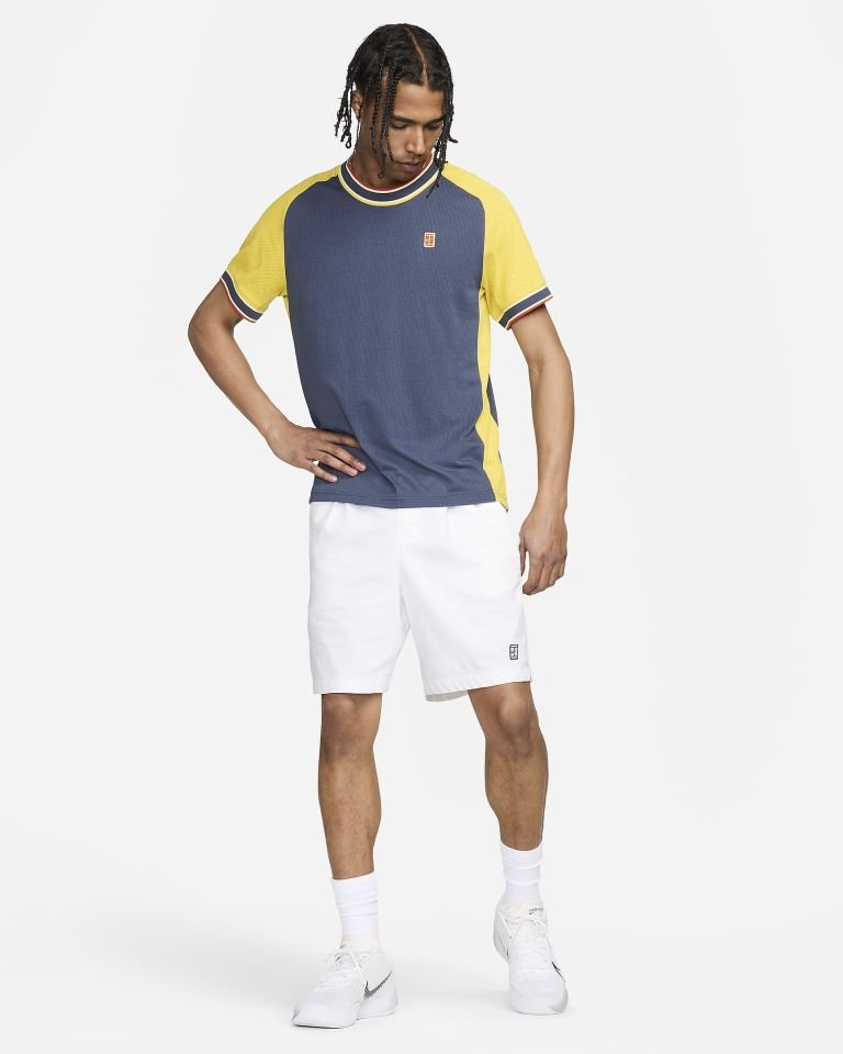 Nikecourt Heritage Kısa Kollu Erkek Tenis Üstü
