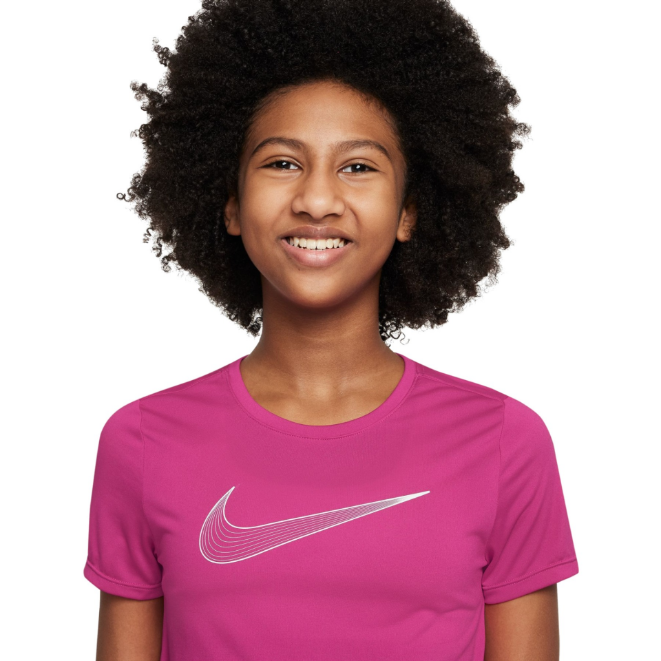 Nike One Dri-FIT Kısa Kollu Çocuk Pembe T-Shirt