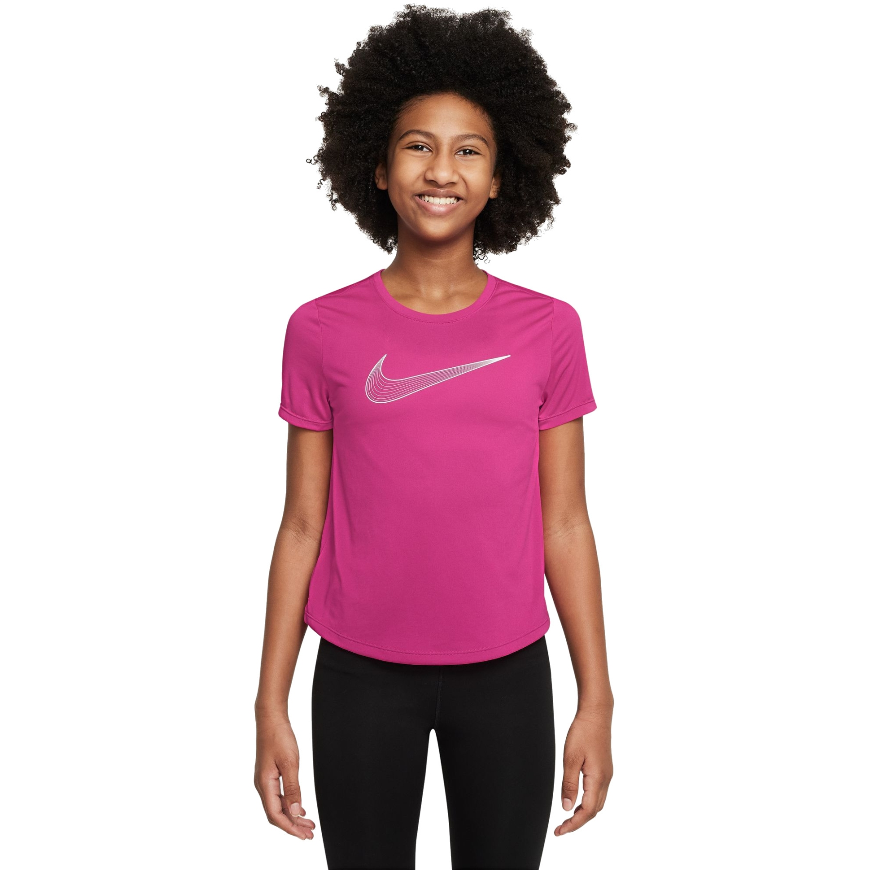 Nike One Dri-FIT Kısa Kollu Çocuk Pembe T-Shirt