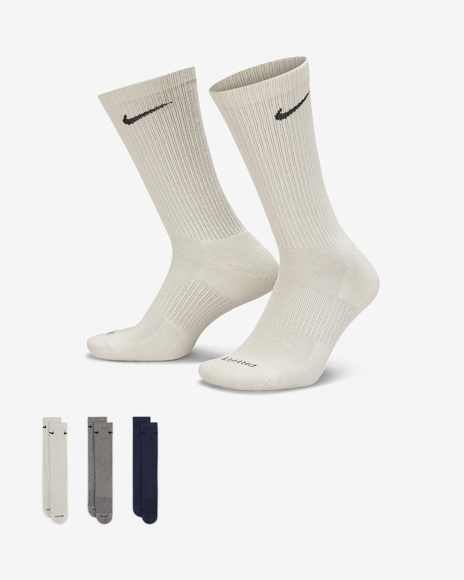 Nike Everyday Plus Cushioned Crew Antrenman Çorapları (3 Çift)