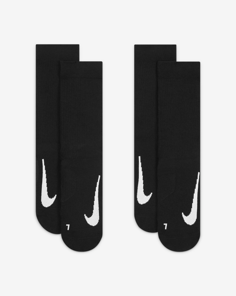 NikeCourt Multiplier Cushioned Crew Tenis Çorapları (2 Çift)