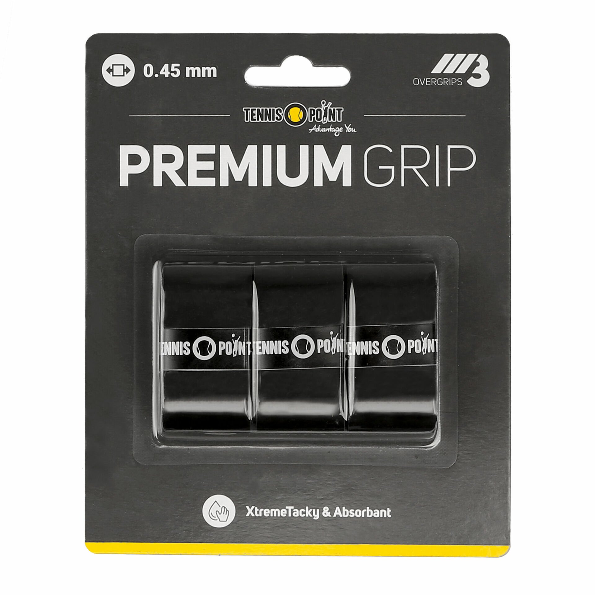 Tennis-Point Premium Grip 3Lü - Siyah