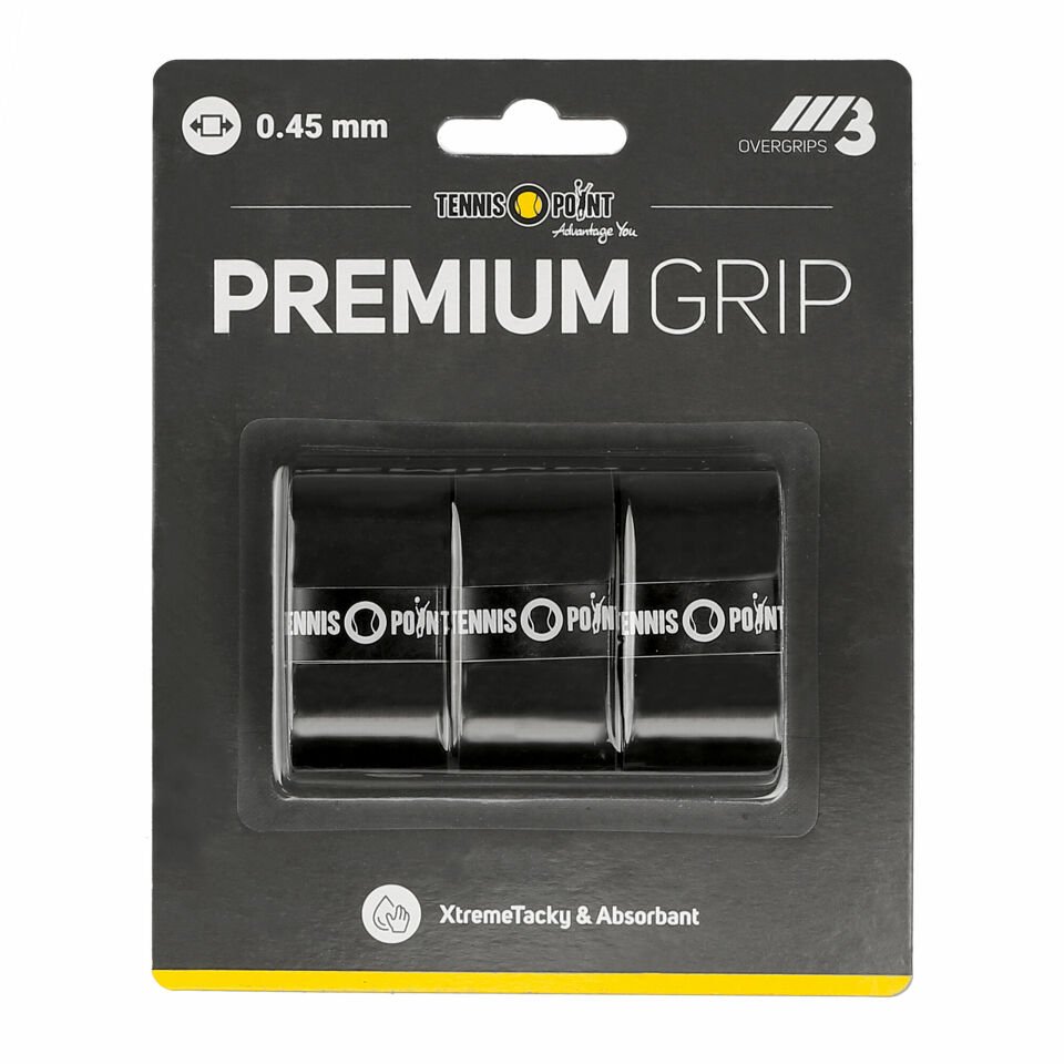 Tennis-Point Premium Grip 3Lü - Siyah